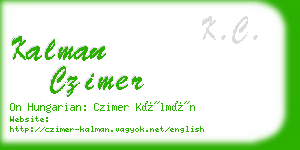 kalman czimer business card